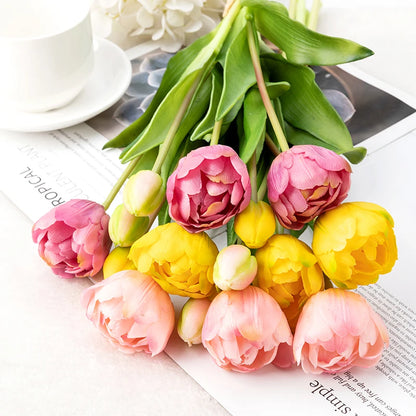 New Silicone Tulip Artificial Flower Real Touch 40CM