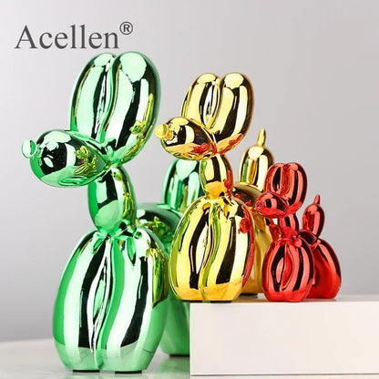 Balloon Dog Home Decor Animals Figurine Resin Cute Shiny Shape