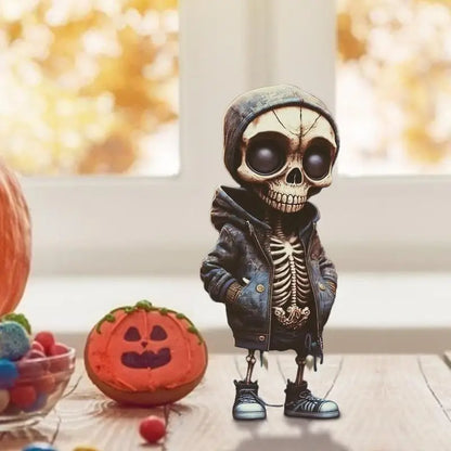 Cool Skeleton Figurines Halloween  Doll Resin Ornament