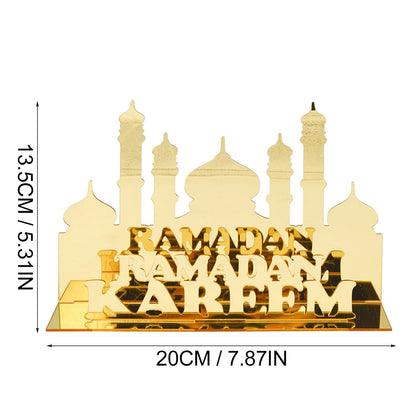 New Acrylic Mosque Shape EID Mubarak Decoration For Home