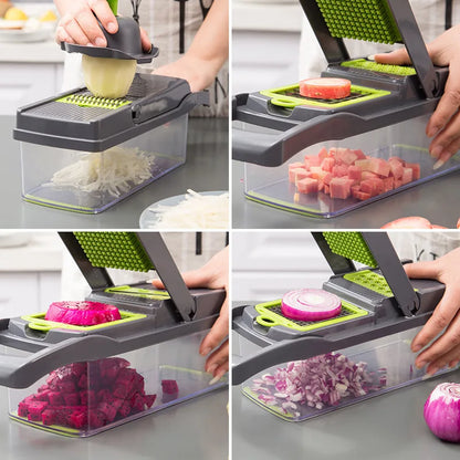 14/16 in 1 Multifunctional Vegetable Chopper Onion Slicer Dicer Cut