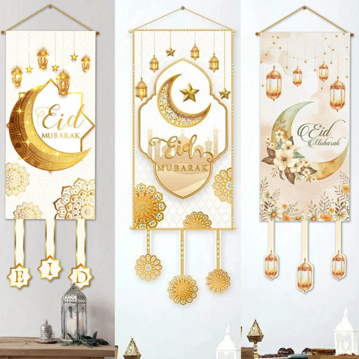 Ramadan Hanging Flag Decoration For Home Eid Al-fitr Party Supplies