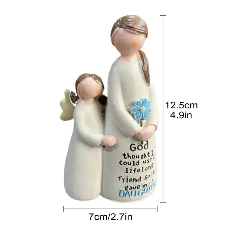 Mother Daughter Figurines Innovative Miniature Collectible Figurines