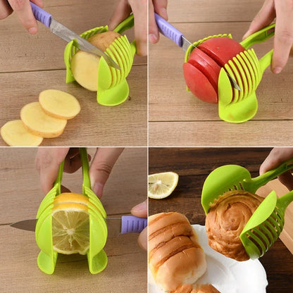 Handheld Tomato Slicer Bread Clip Fruit Vegetable Cutting