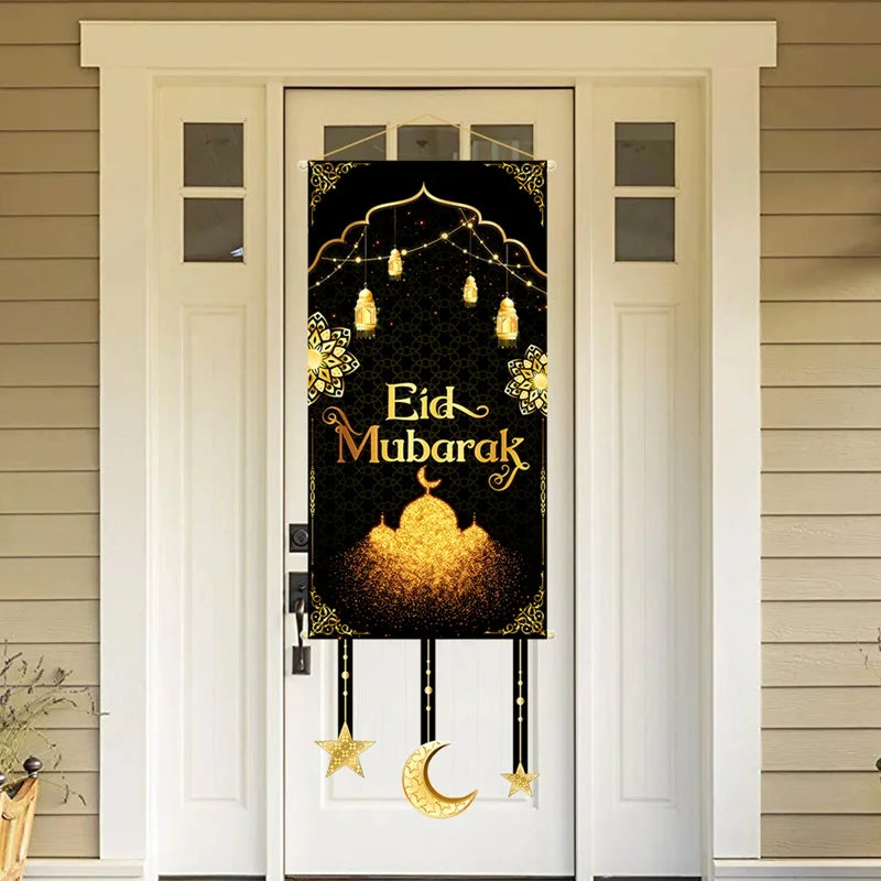 Eid Mubarak Decoration Hanging Flag Home Door