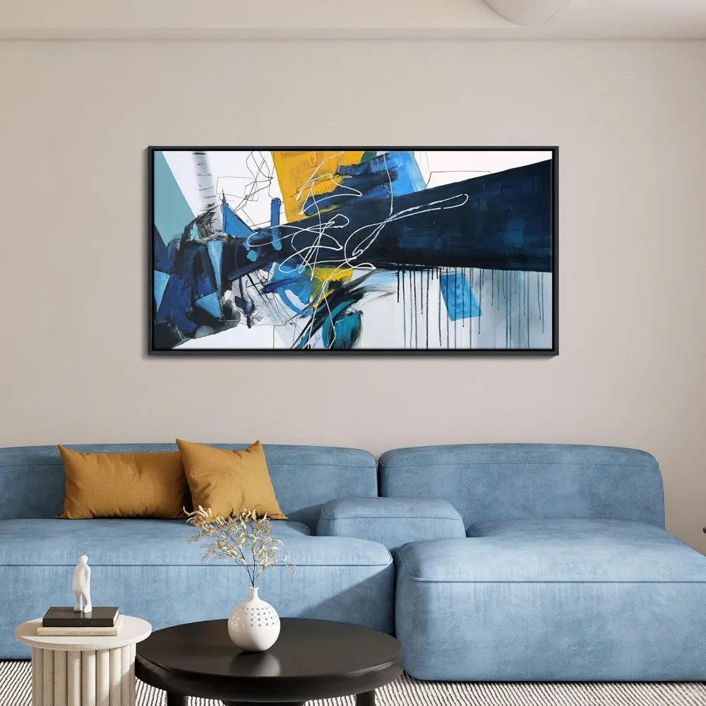 Large abstract canvas wall art for living rooms