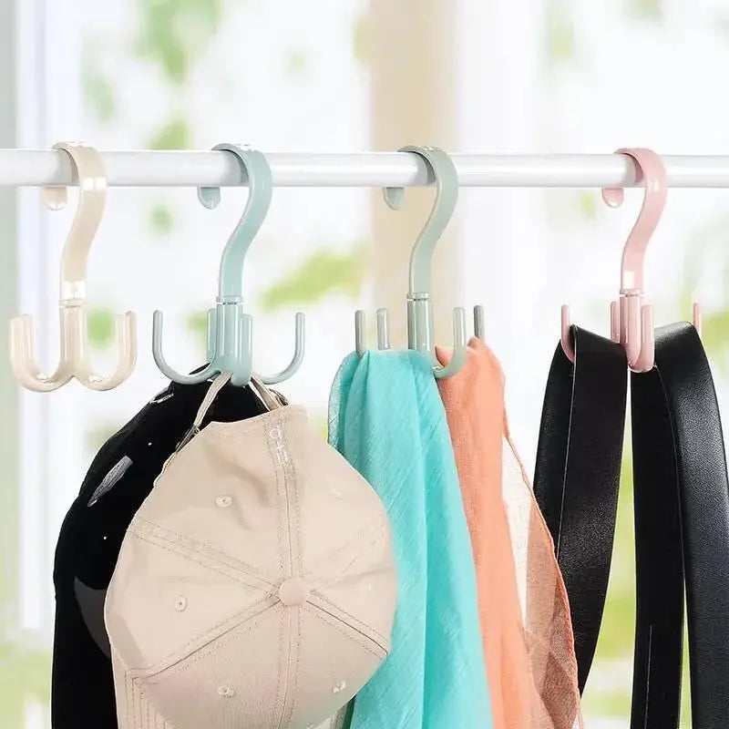 Rotating Four-claw Hooks for Home Wardrobe Accessories