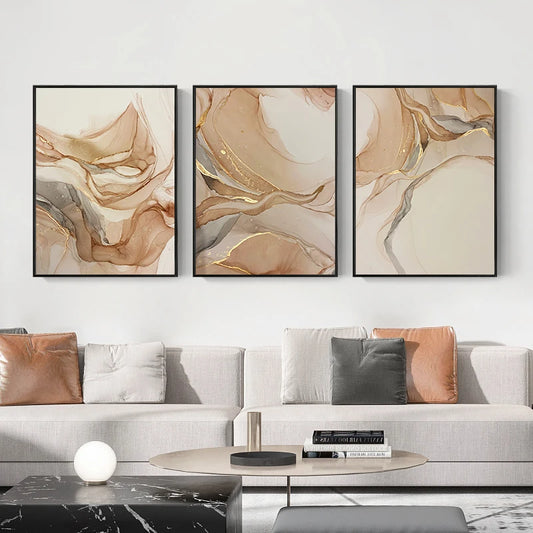 Modern Abstract Marble Picture Canvas Painting Wall Art