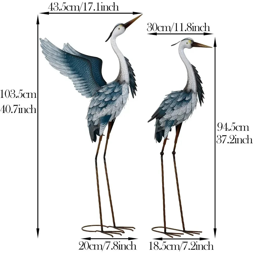 Garden Decor Blue Heron Yard Art Decor