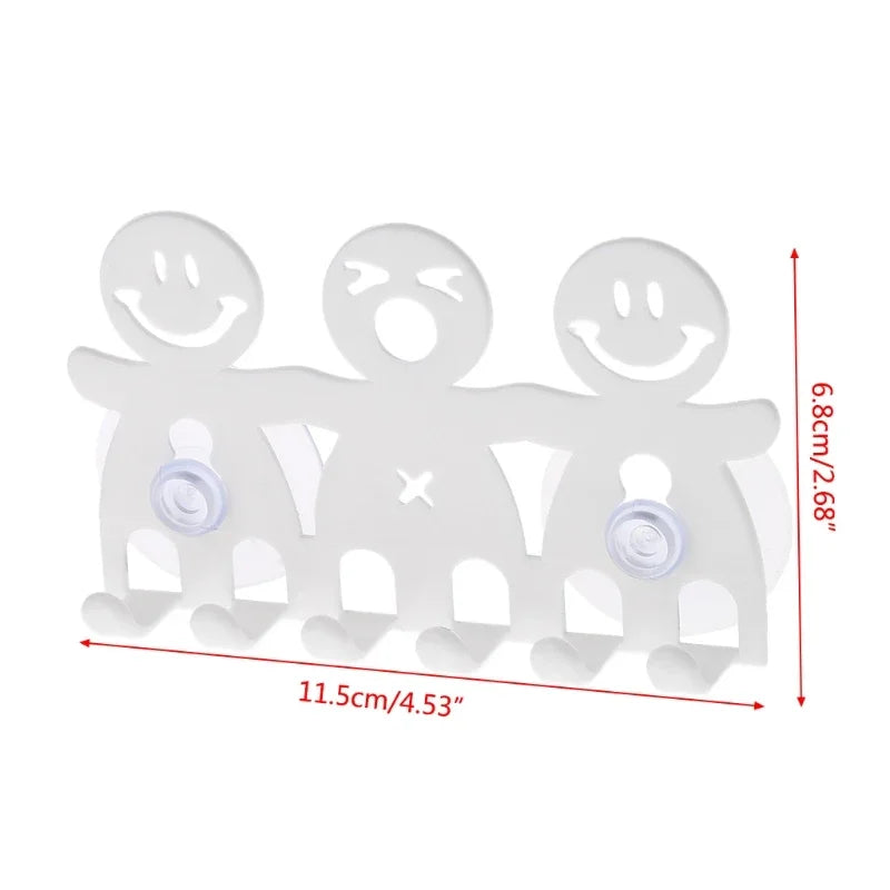 1Pc Toothbrush Holder Wall Mounted Suction Cup 5 Position