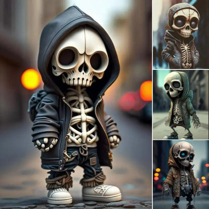 Cool Skeleton Figurines Halloween  Doll Resin Ornament