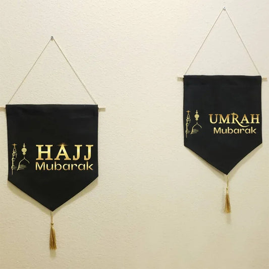 umrah hajj mubarak banner Muslim Islamic Ramadan Kareem gift