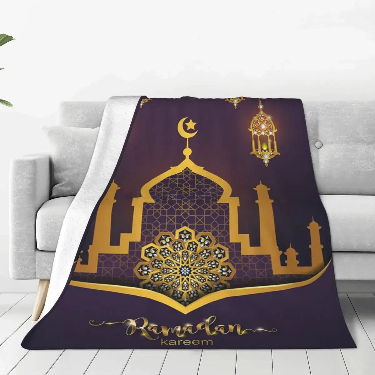 Ramadhan Kareem Blankets Velvet Spring/Autumn Rug Piece