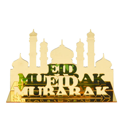 New Acrylic Mosque Shape EID Mubarak Decoration For Home