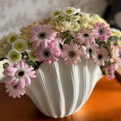 Ceramic Shell Vase Set Creative Home Decoration Dry Flower