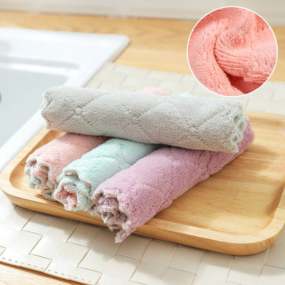 5/10PC Kitchen Accessories Super Absorbent Microfiber Dish Cloth