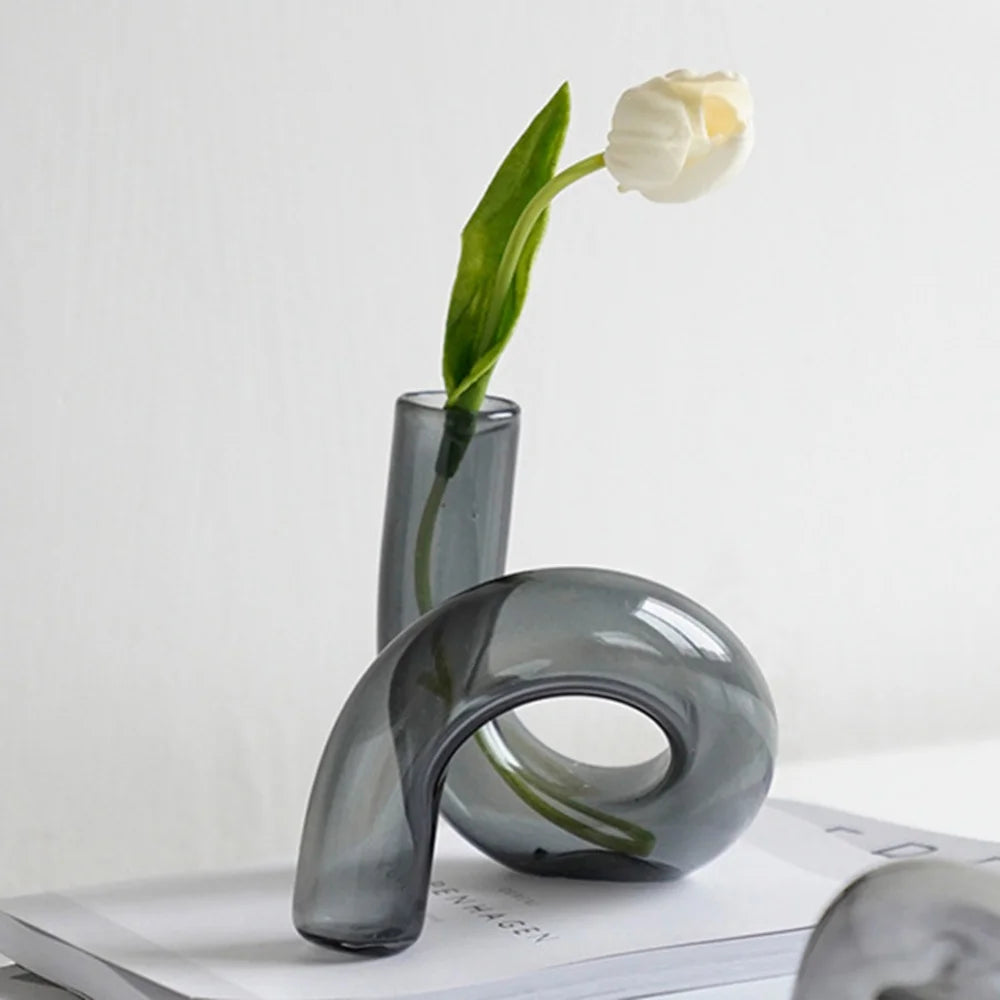 Creative Geometry Glass Flower Vase