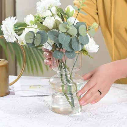 Transparent Glass Flower Vase Bottle