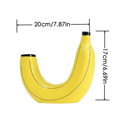 Funky Flower Vase Creative Banana Shaped Vase for Flowers