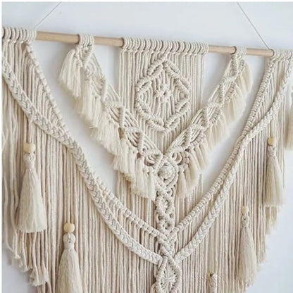 Large Boho Tapestry Macrame Wall Decor Art- Chic Bohemian Handmade