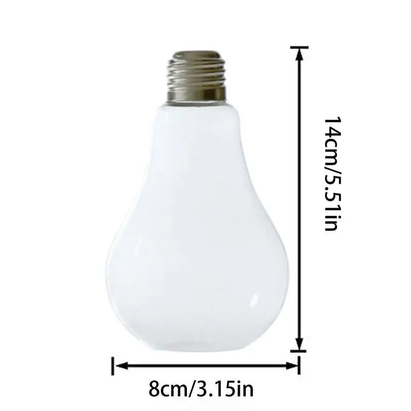 2/3pcs Light Bulb Flower Vase 14x8cm Transparent Glass