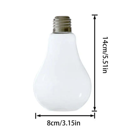 2/3pcs Light Bulb Flower Vase 14x8cm Transparent Glass