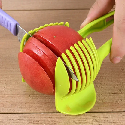 Handheld Tomato Slicer Bread Clip Fruit Vegetable Cutting