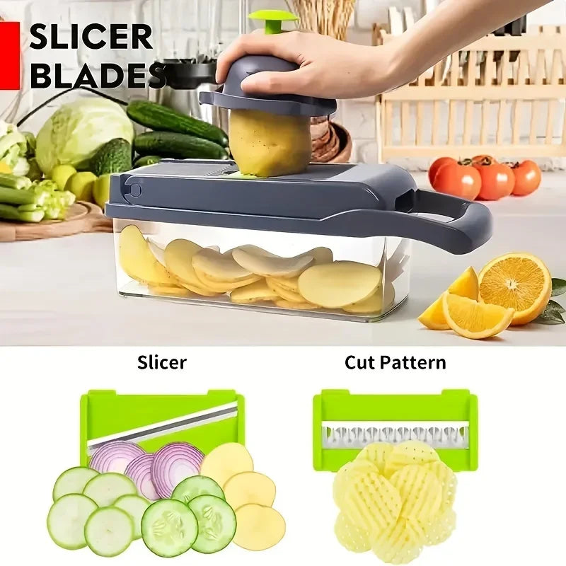 14/16 in 1 Multifunctional Vegetable Chopper Onion Slicer Dicer Cut