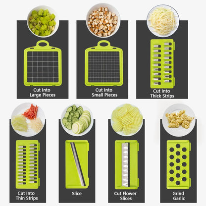 14/16 in 1 Multifunctional Vegetable Chopper Onion Slicer Dicer Cut