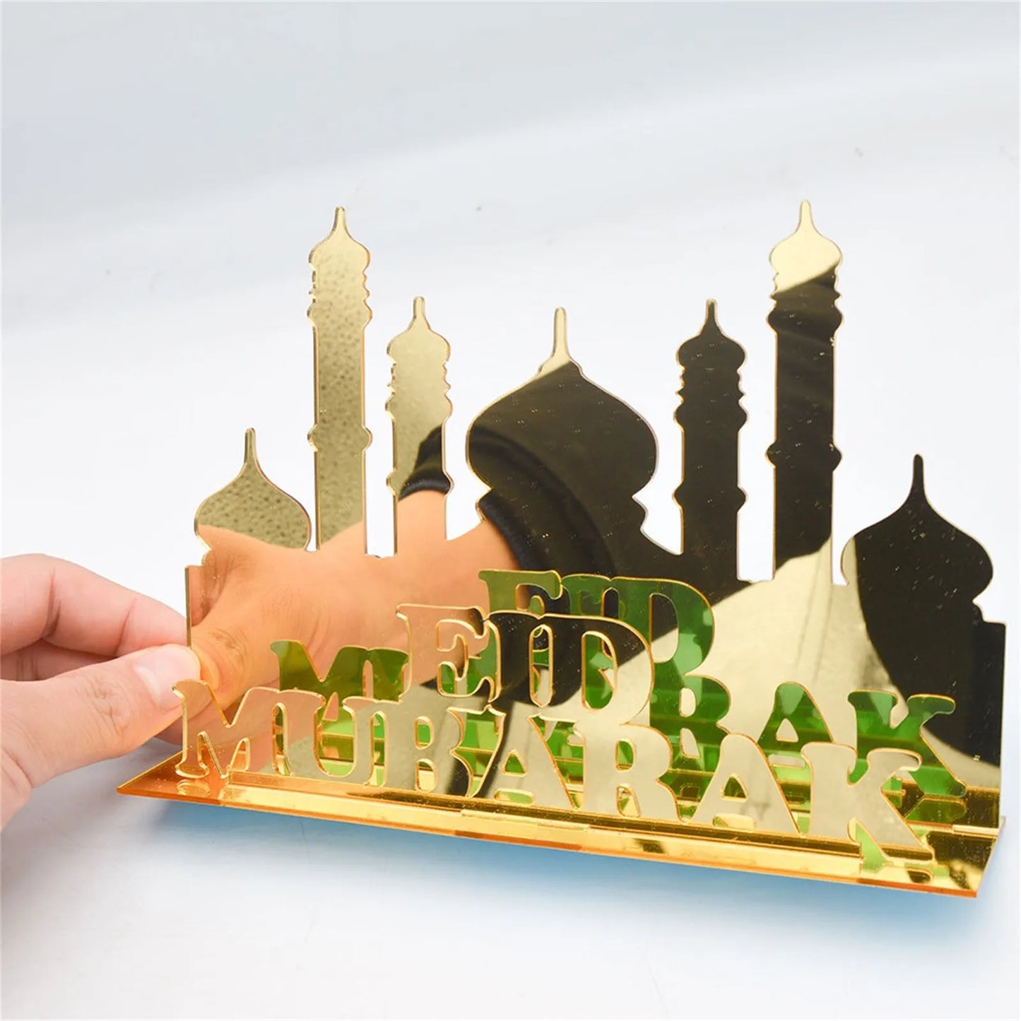 New Acrylic Mosque Shape EID Mubarak Decoration For Home