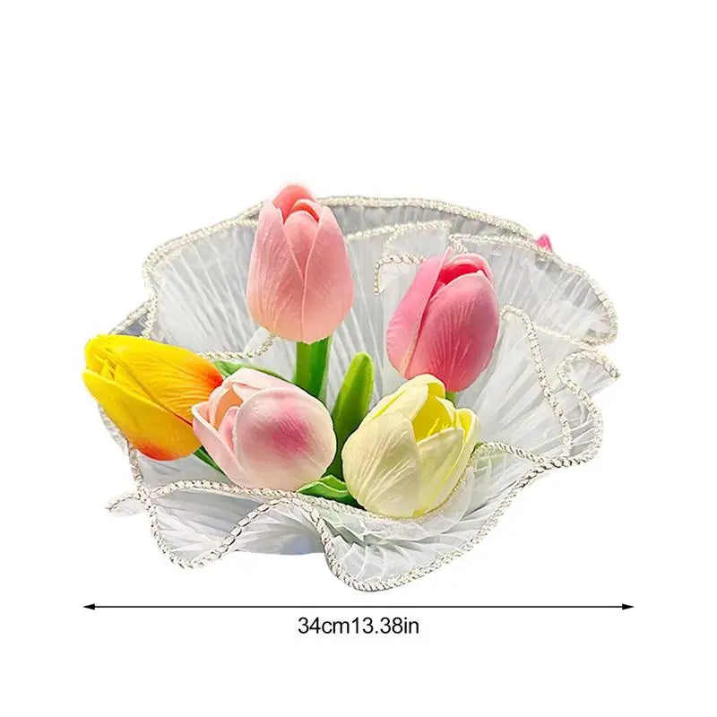 Car Flower Bouquet Artificial Real Touch Tulips