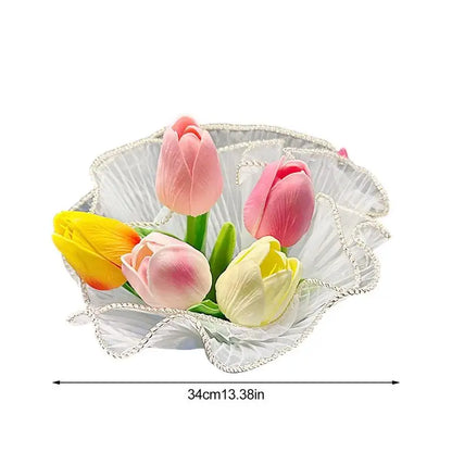 Car Flower Bouquet Artificial Real Touch Tulips