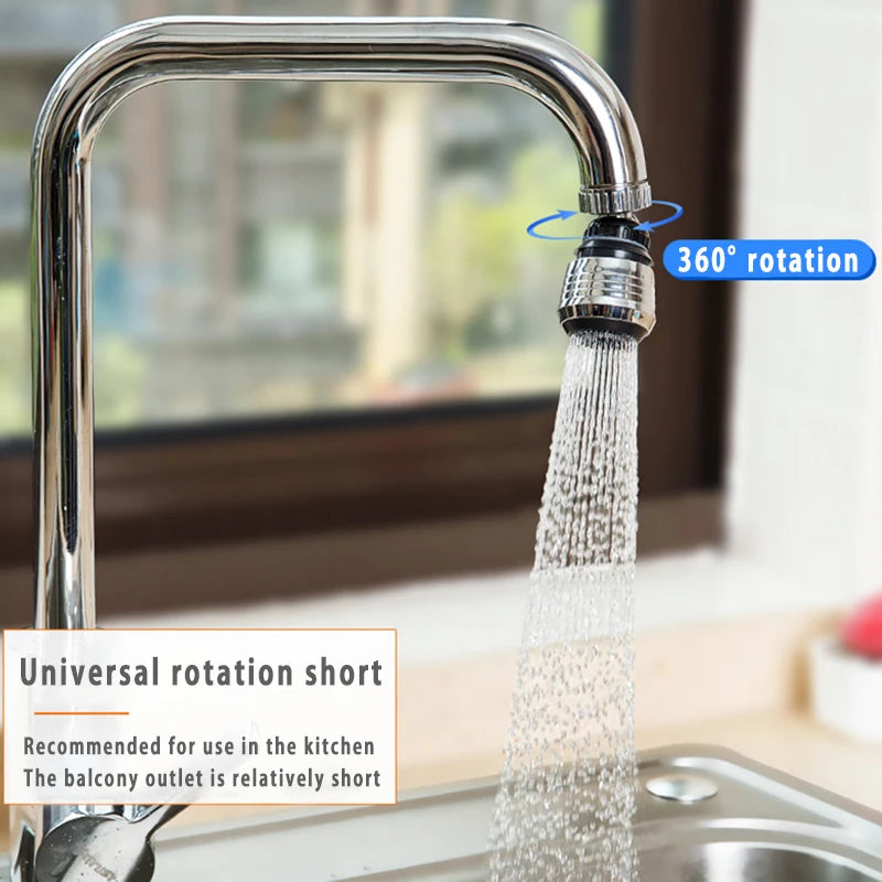 Kitchen Gadgets 2 Modes 360 Rotatable Bubbler High Pressure Faucet