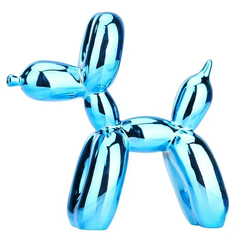 Balloon Dog Home Decor Animals Figurine Resin Cute Shiny Shape