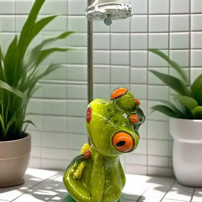 Garden Frog Creative Bathing Statue Decorations