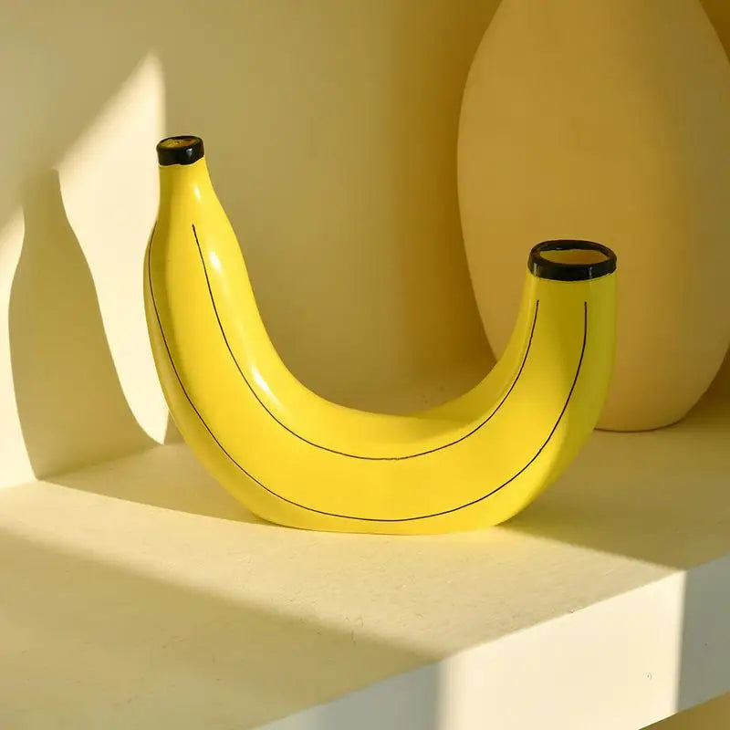 Funky Flower Vase Creative Banana Shaped Vase for Flowers