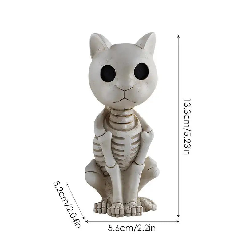 Halloween Skeleton Decorations Resin Cat Decor