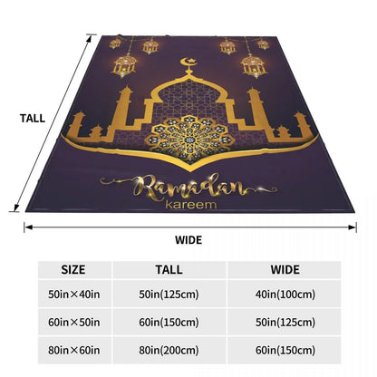 Ramadhan Kareem Blankets Velvet Spring/Autumn Rug Piece