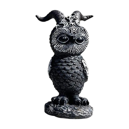 1pc Magic Owl Mysterious Statue Cute Black Witches Owl Figurine