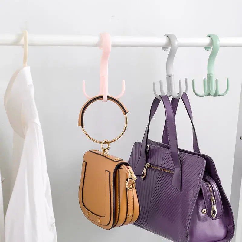 Rotating Four-claw Hooks for Home Wardrobe Accessories