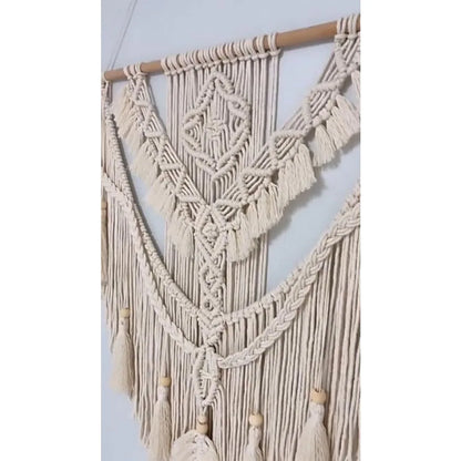 Large Boho Tapestry Macrame Wall Decor Art- Chic Bohemian Handmade