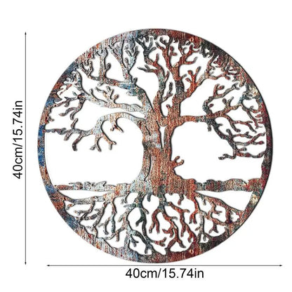 2D Iron Tree Wall Sculpture Decor