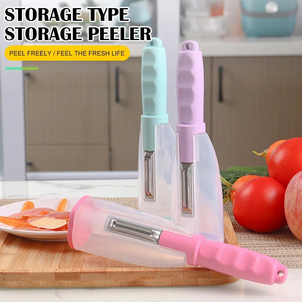 2 In 1 Vegetable Fruit Peeler with Storage Box Kitchen Gadget