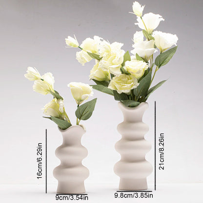 Modern Decorative White Ceramic Vases for Home Decor