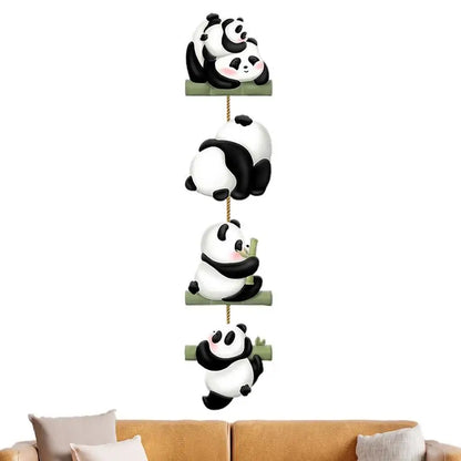 Panda Painting Wall Art Cute Creative Panda Decor Wall Art