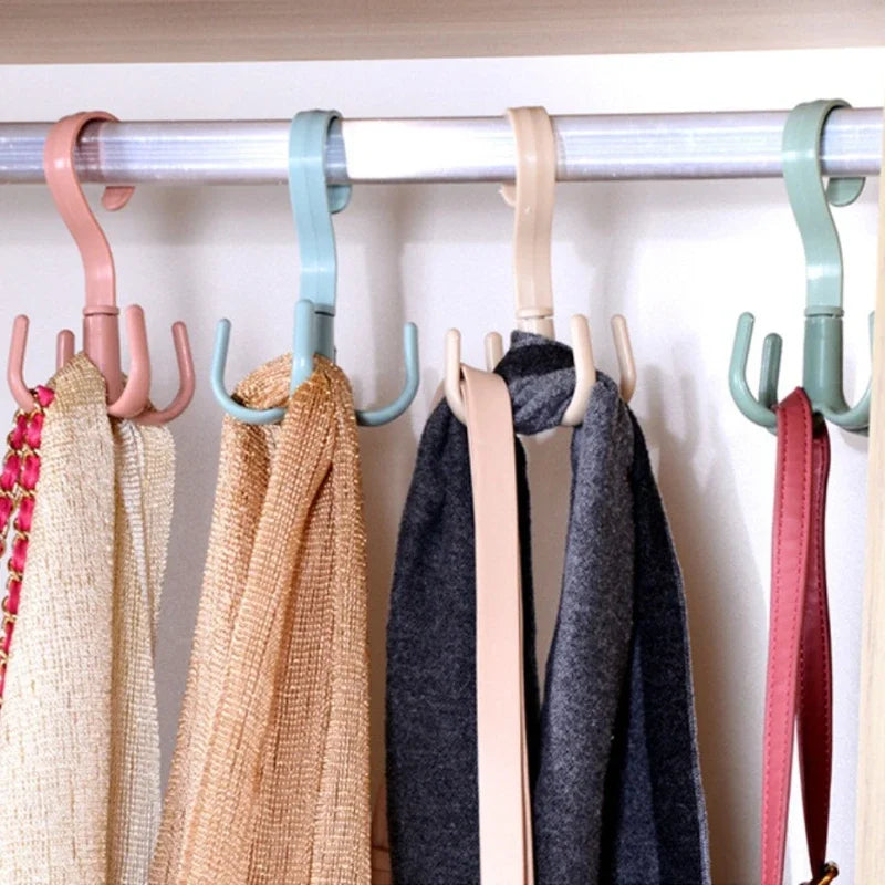 Rotating Four-claw Hooks for Home Wardrobe Accessories