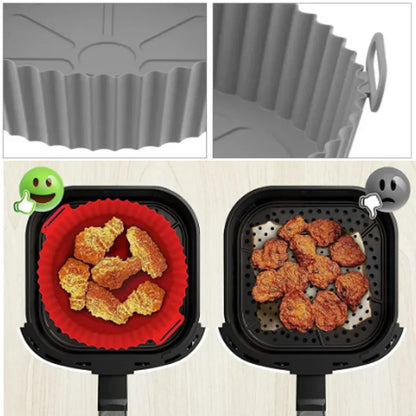 Round Air fryer Silicone Basket Reusable Container Accessories