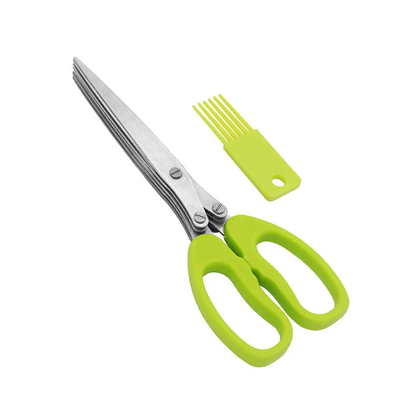 Multi-functional Stainless Steel 5 Layer Kitchen Scissors Tool