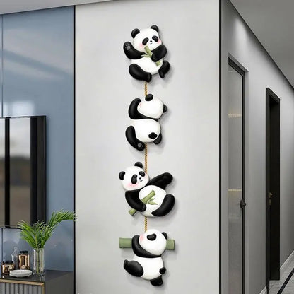 Panda Painting Wall Art Cute Creative Panda Decor Wall Art