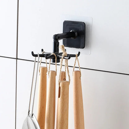 1/2PCS Kitchen Hook Rotating Storage Rack Multi-purpose Hooks